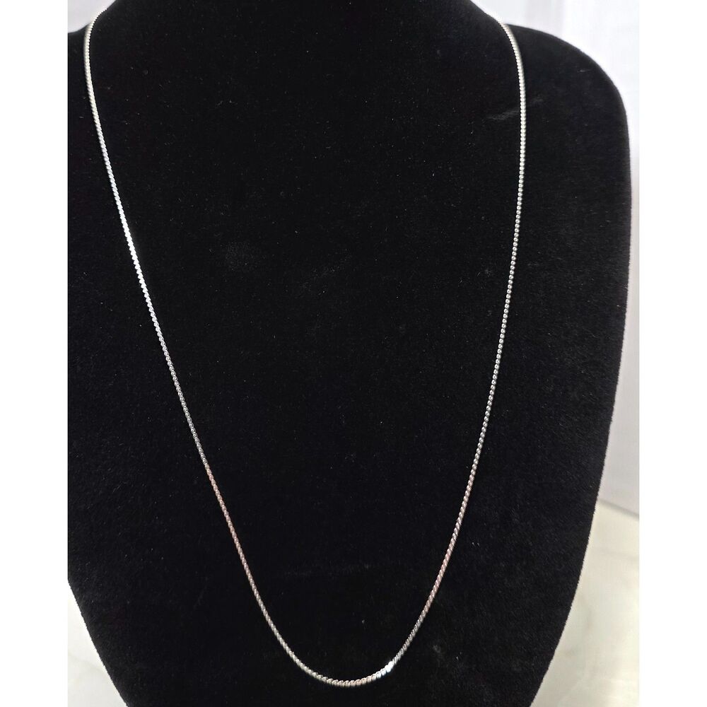 New Stainless Steel SIlver Tone Flat 18 Inch Chain Necklace Thin Minimalist